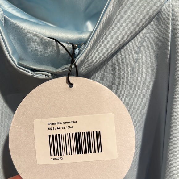 NWT Princess Polly Briana Mini Dress Blue size 8 - Picture 6 of 6
